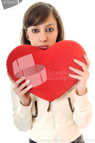 Image of woman heart isolated