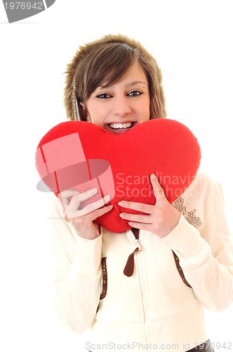 Image of woman heart isolated