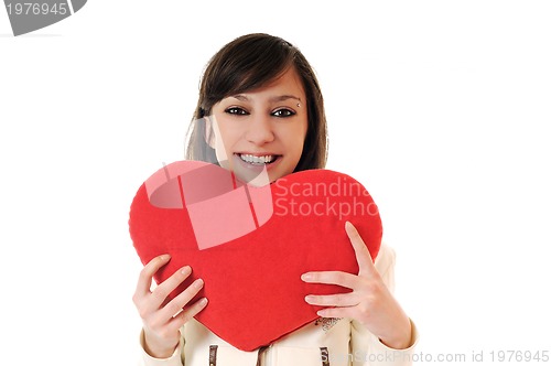 Image of woman heart isolated