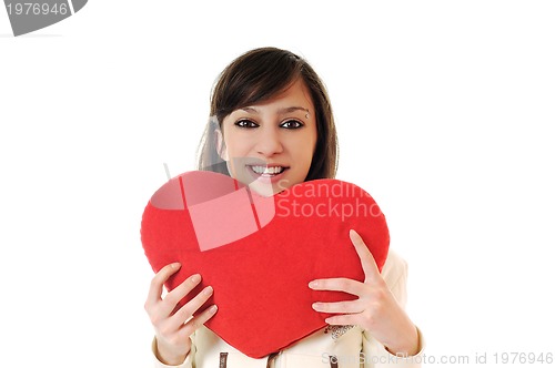 Image of woman heart isolated