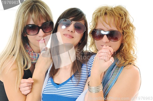 Image of three woman isolated