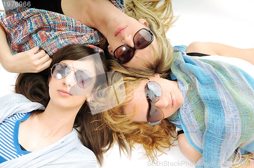 Image of three woman isolated