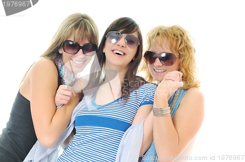 Image of three woman isolated