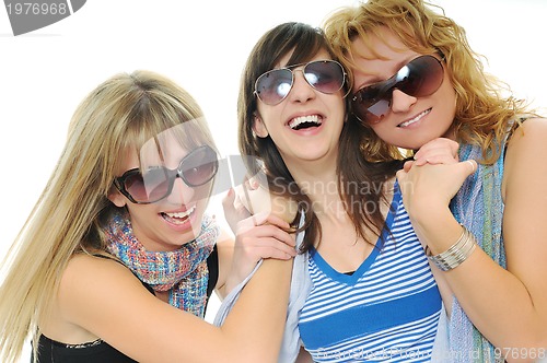 Image of three woman isolated
