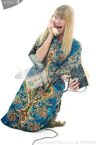 Image of woman phone