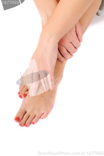 Image of woman leg care c