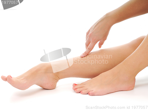 Image of woman leg care c