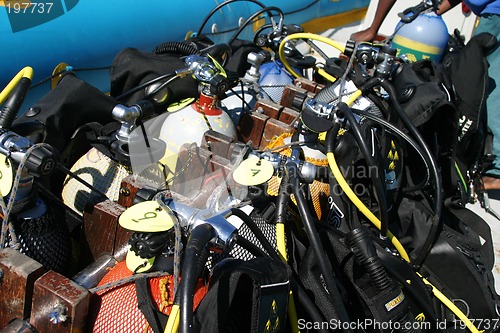 Image of Stacked Scuba Gear