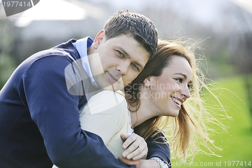 Image of happy couple outdoor