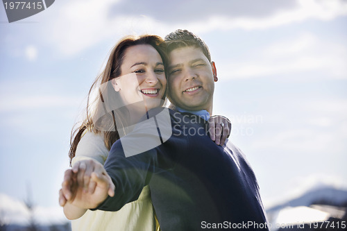 Image of happy couple outdoor