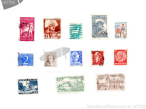 Image of International post stamps collection