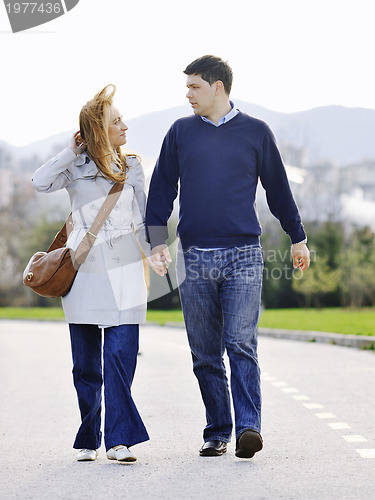 Image of happy couple outdoor