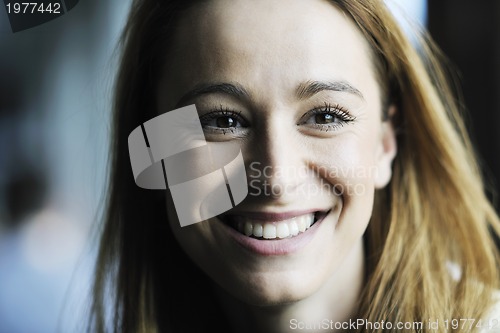 Image of young woman outdoor portrait