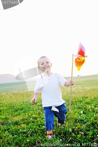 Image of happy child have fun outdoor