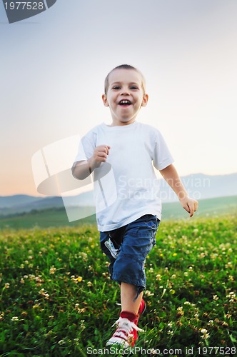 Image of happy child have fun outdoor