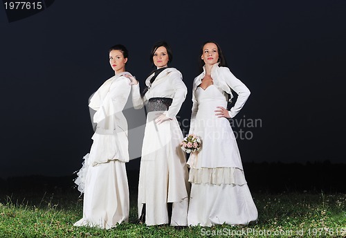Image of running  bride...