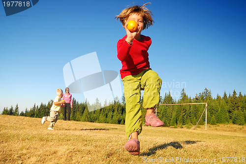Image of happy girl running