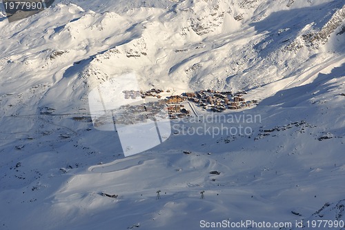 Image of mountain snow sunset