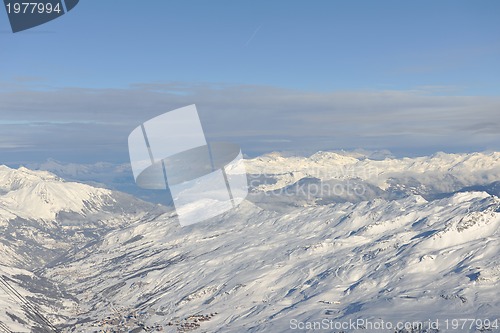 Image of mountain snow sunset