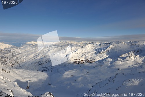 Image of mountain snow sunset