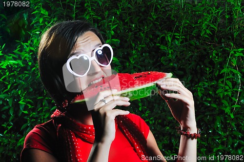 Image of woman watermelon