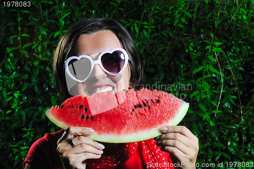 Image of woman watermelon