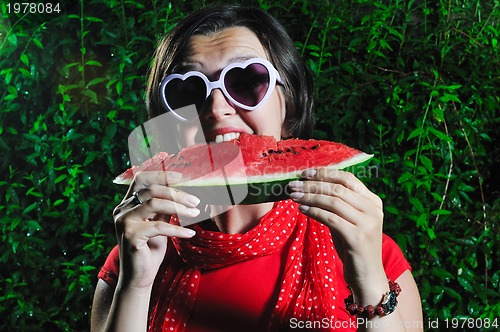 Image of woman watermelon