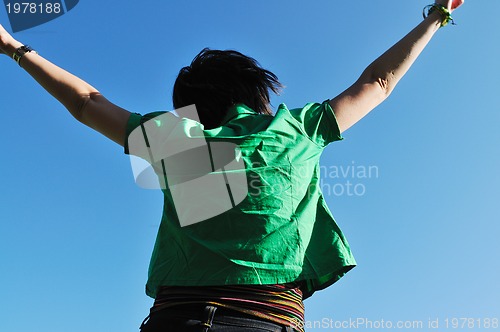Image of woman fashion jump