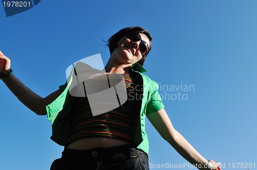 Image of woman fashion jump