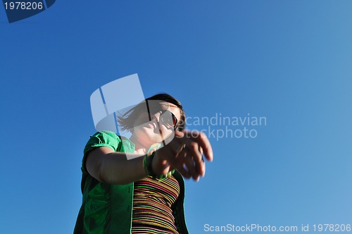 Image of woman fashion jump