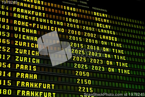 Image of airport display