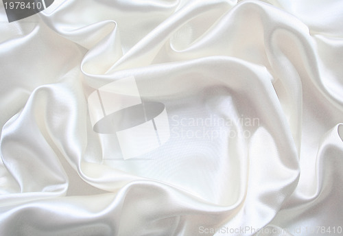 Image of Smooth elegant white silk can use as wedding background