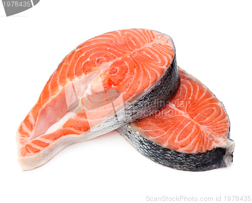 Image of raw fillet of fresh salmon fish 