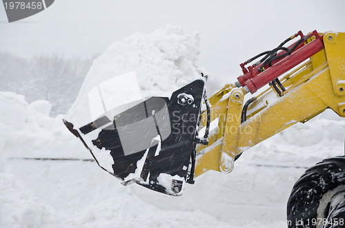 Image of removing snow after winter storm