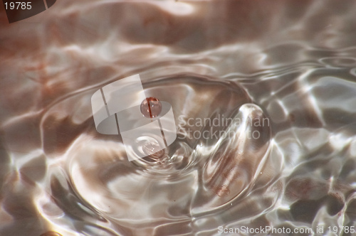 Image of Red wine drop in water