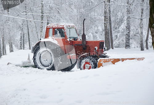 Image of removing snow after winter storm