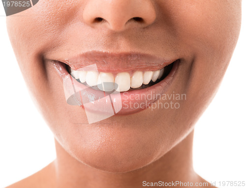 Image of woman's mouth close up