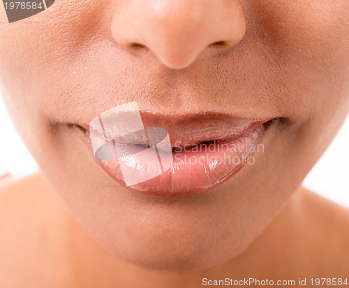 Image of woman's mouth close up