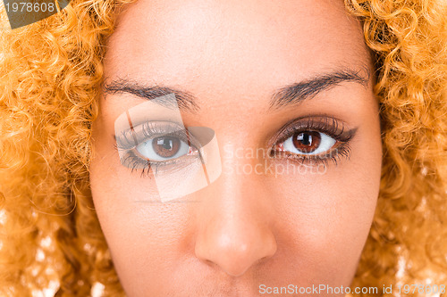 Image of eyes young woman close up