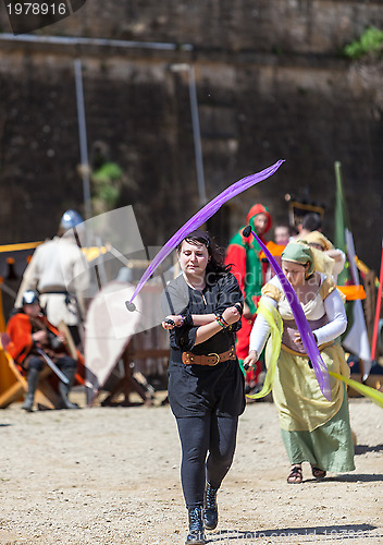 Image of Medieval Hostess with Ribbons