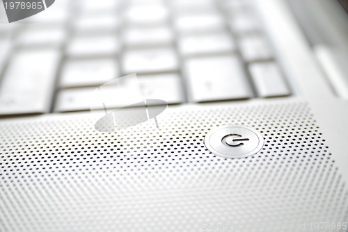 Image of Close-up of a silver laptop