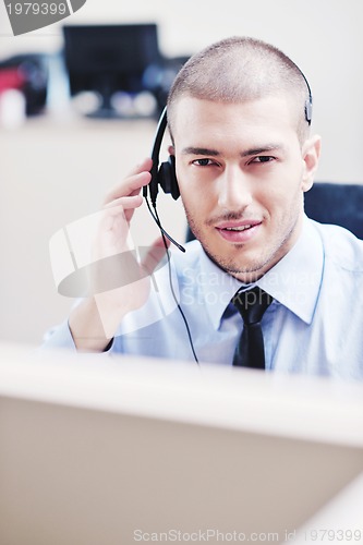 Image of businessman with a headset