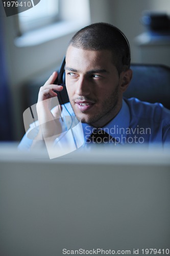 Image of businessman with a headset