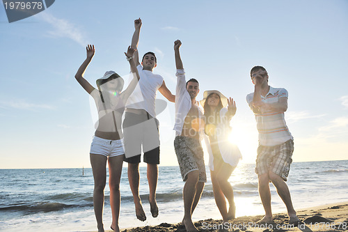 Image of beach party