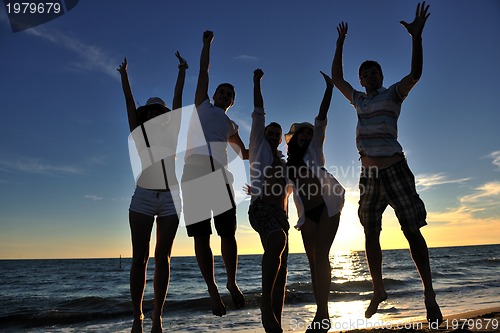 Image of beach party