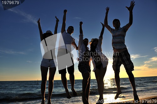 Image of beach party