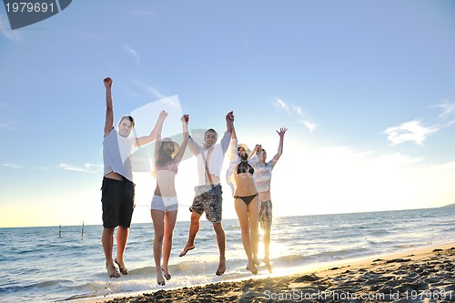 Image of beach party