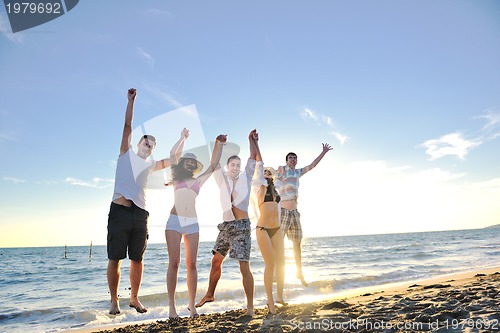 Image of beach party