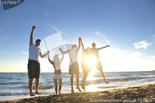 Image of beach party