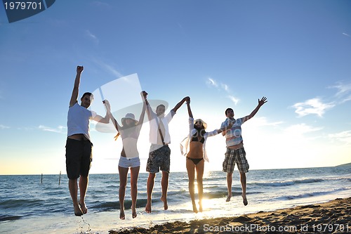 Image of beach party
